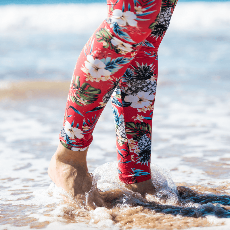 Swim Tights - Coral  LANUUK Full Coverage Surfing Modest Swimwear